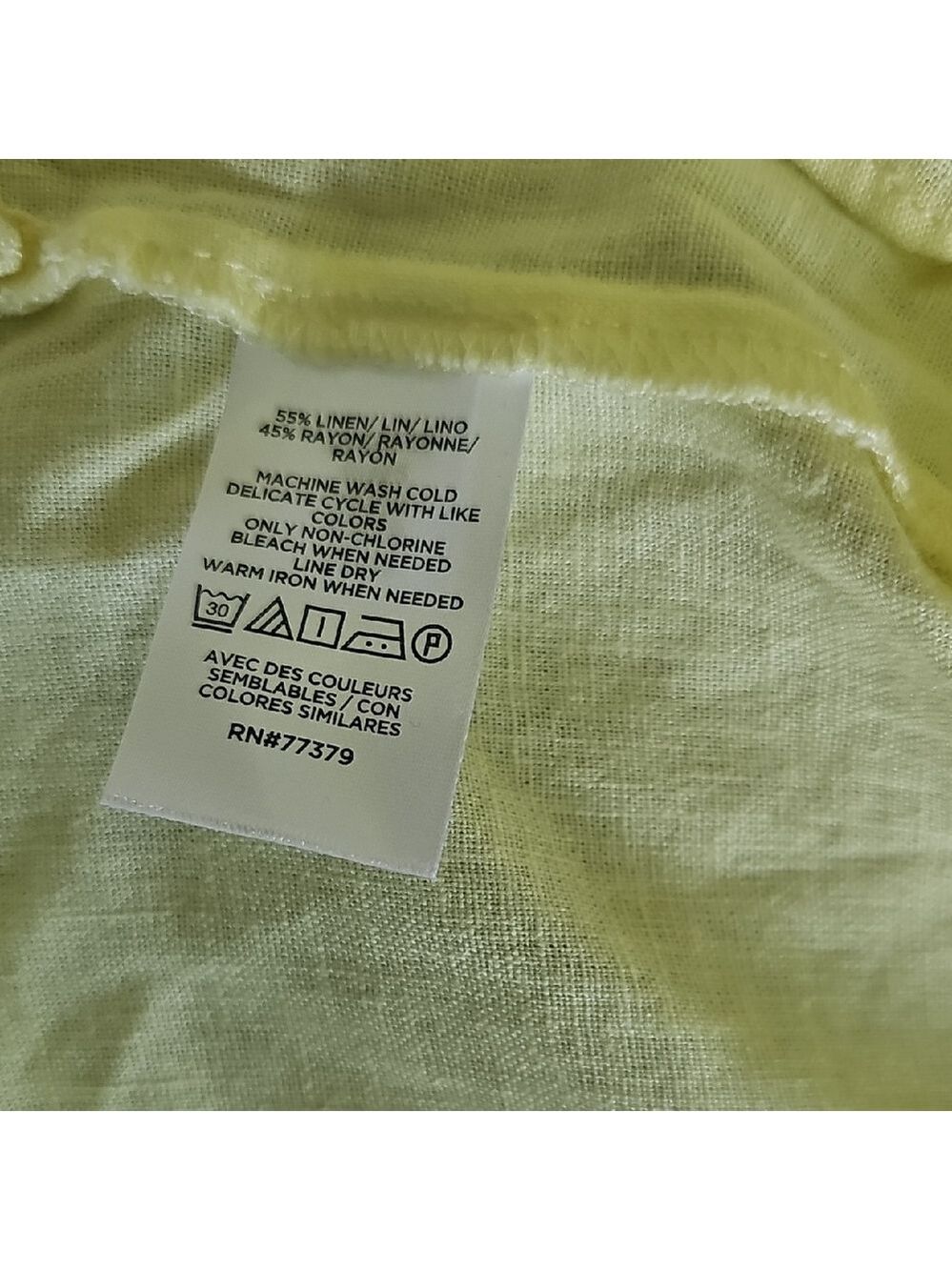 Ann Taylor Yellow Short Sleeve Relaxed Blouse - Picture 8 of 10